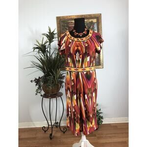Sweet Storm Women's Summer Dress Size 14 Pullover Cap Sleeve Boho Resort Y2K